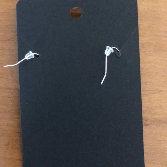 SILVER HEART EARRINGS CUBIC ZIRCON - Picture 3 of 3